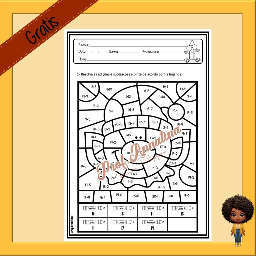 ATIVIDADE DE MATEMÁTICA - ADIÇÃO E SUBTRAÇÃO