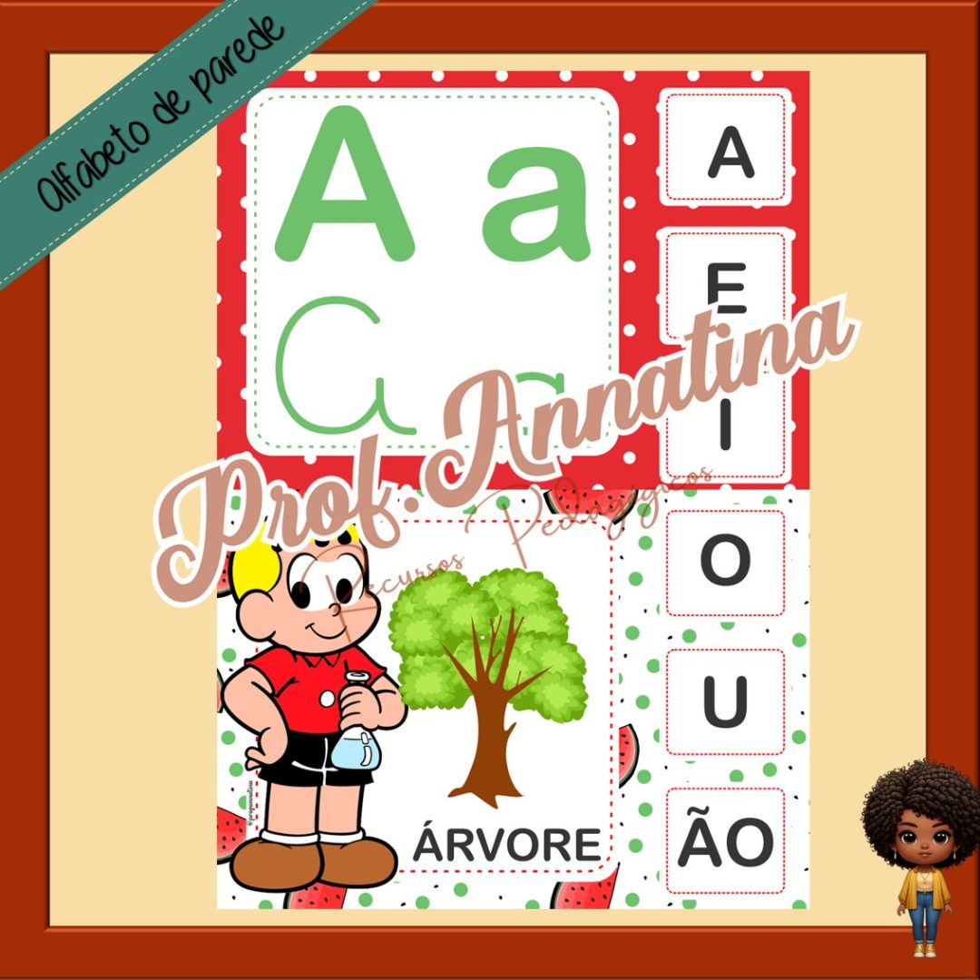 ALFABETO DE PAREDE - TURMA DA MÔNICA