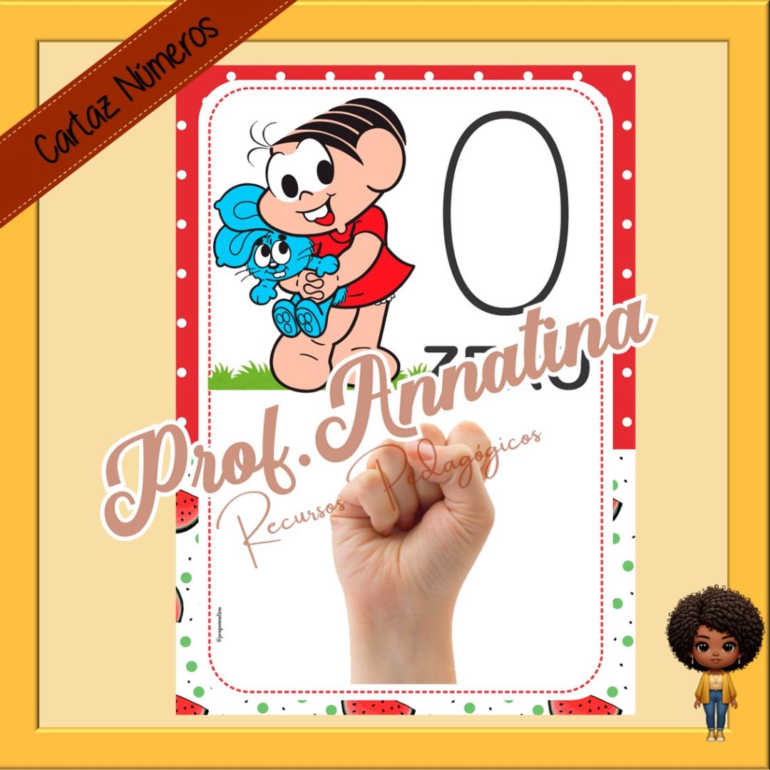 CARTAZ NÚMEROS 0 A 10 - TURMA DA MÔNICA