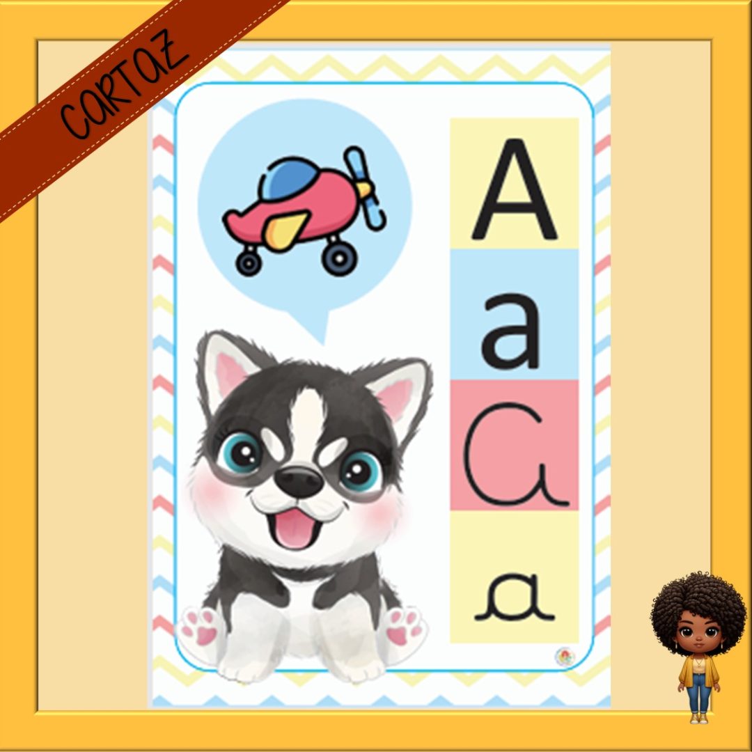 ALFABETO DE PAREDE - CACHORRINHOS