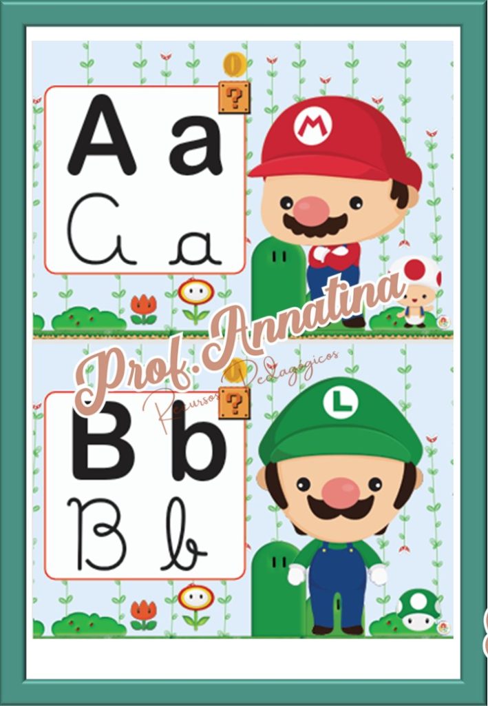 ALFABETO DE PAREDE – SUPER MARIO – Loja Prof. Anna Tina