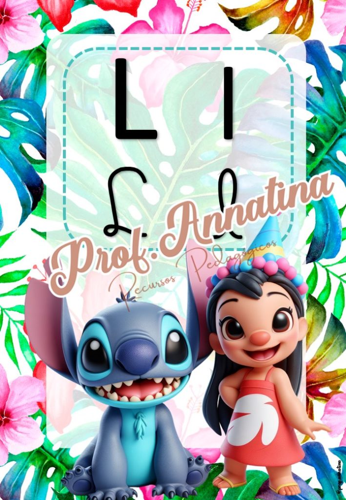 ALFABETO DE PAREDE – STITCH – Loja Prof. Anna Tina