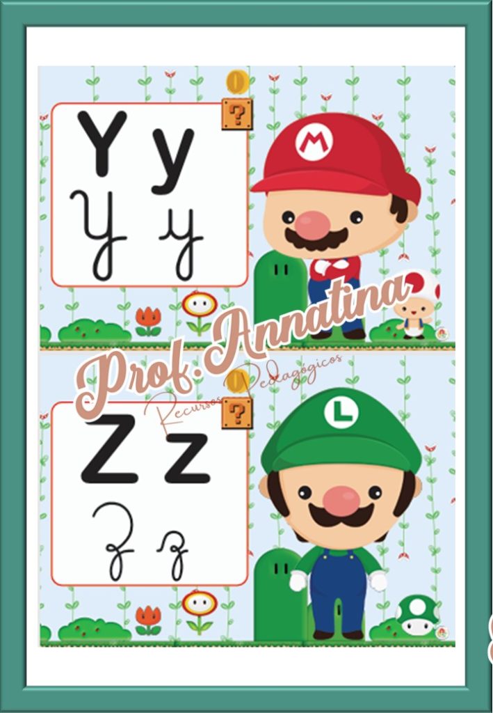 ALFABETO DE PAREDE – SUPER MARIO – Loja Prof. Anna Tina