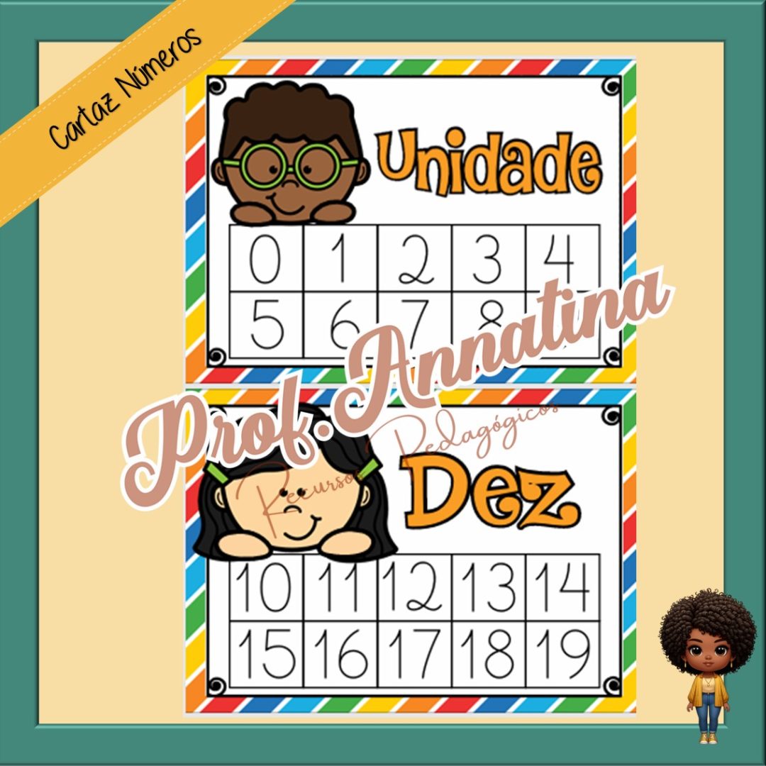 CARTAZ NÚMEROS 0 A 1000