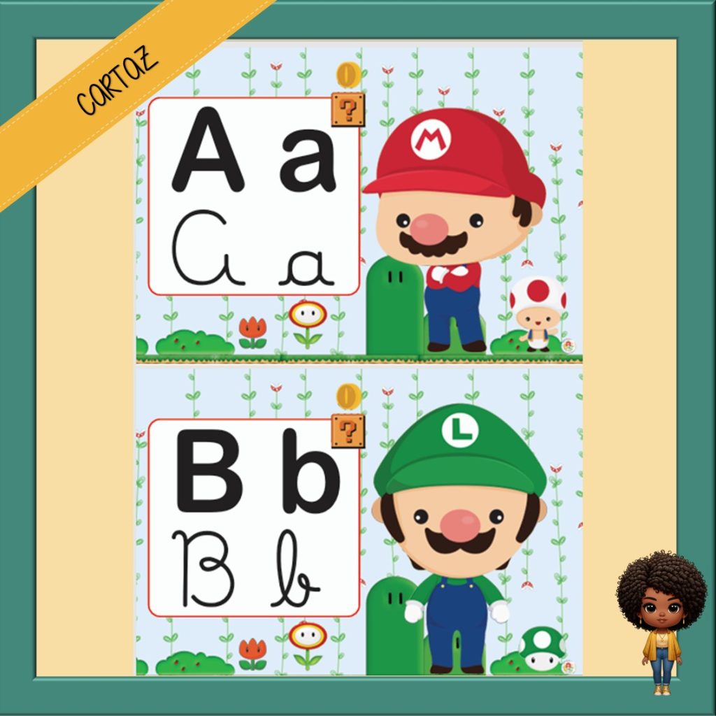 ALFABETO DE PAREDE – SUPER MARIO – Loja Prof. Anna Tina