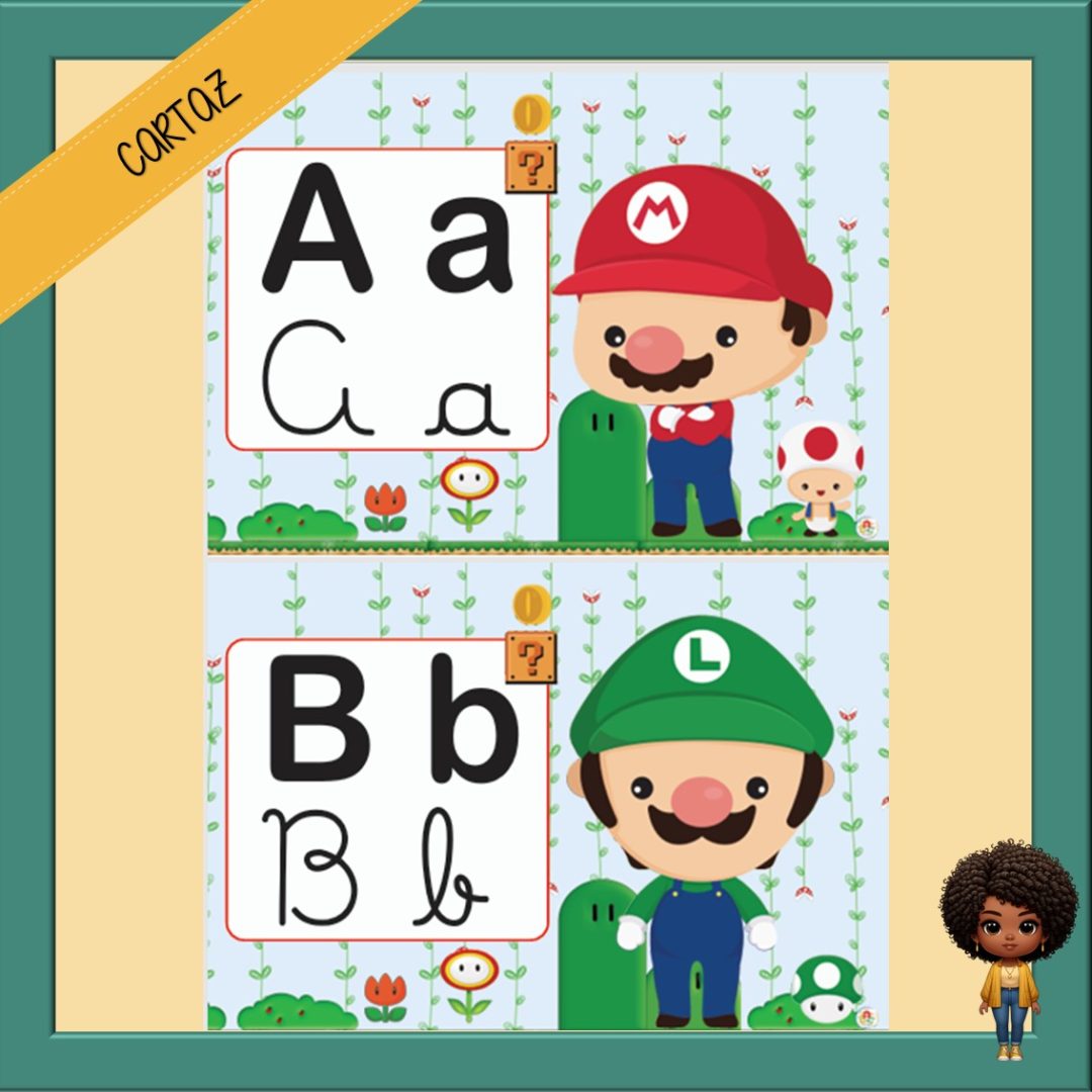 ALFABETO DE PAREDE -  SUPER MARIO