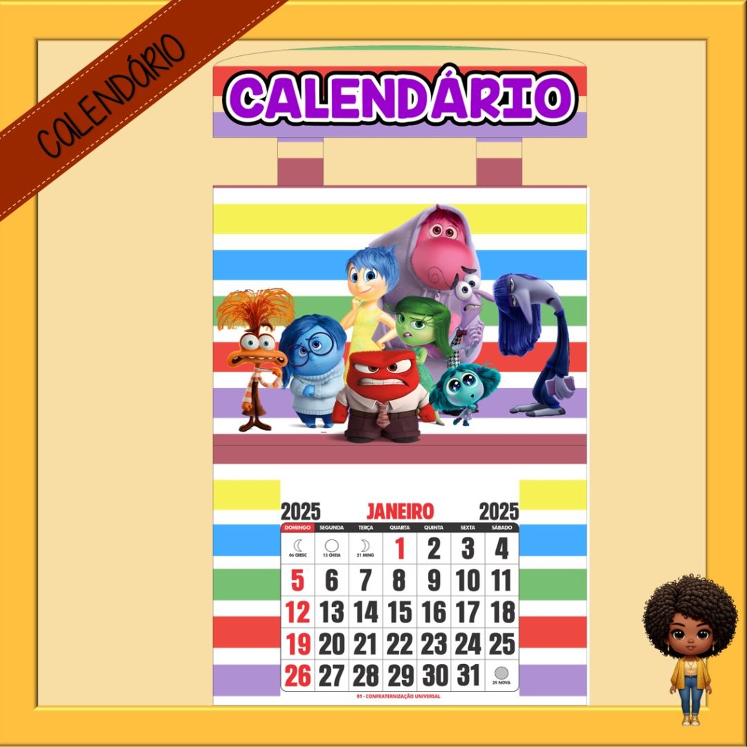 CLAENDÁRIO 2025 - DIVERTIDAMENTE