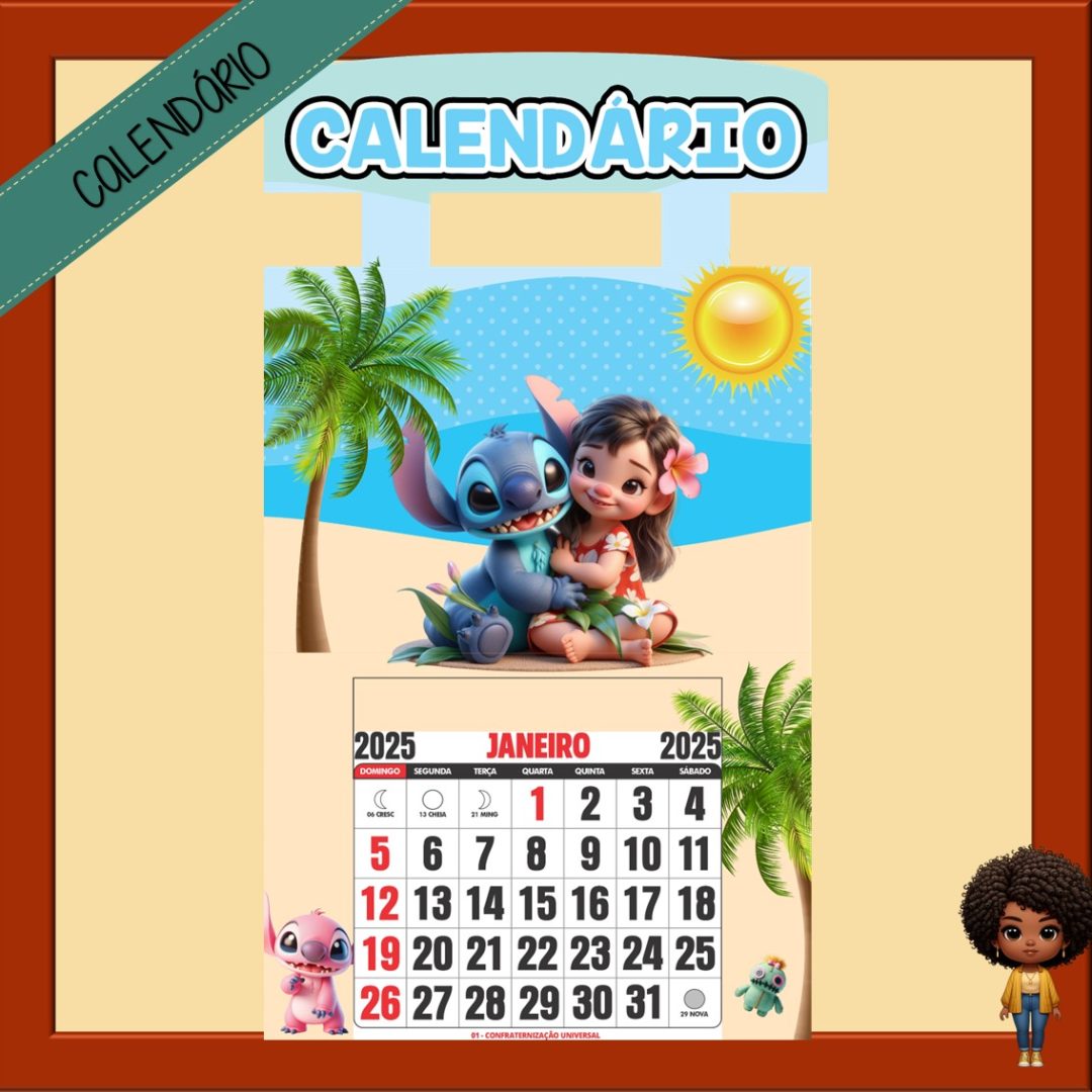 CALENDÁRIO 2025 - STITCH