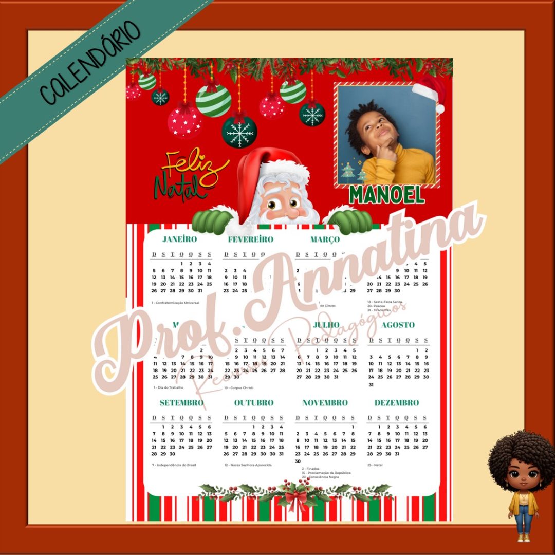 CALENDÁRIO EDITÁVEIS 2025