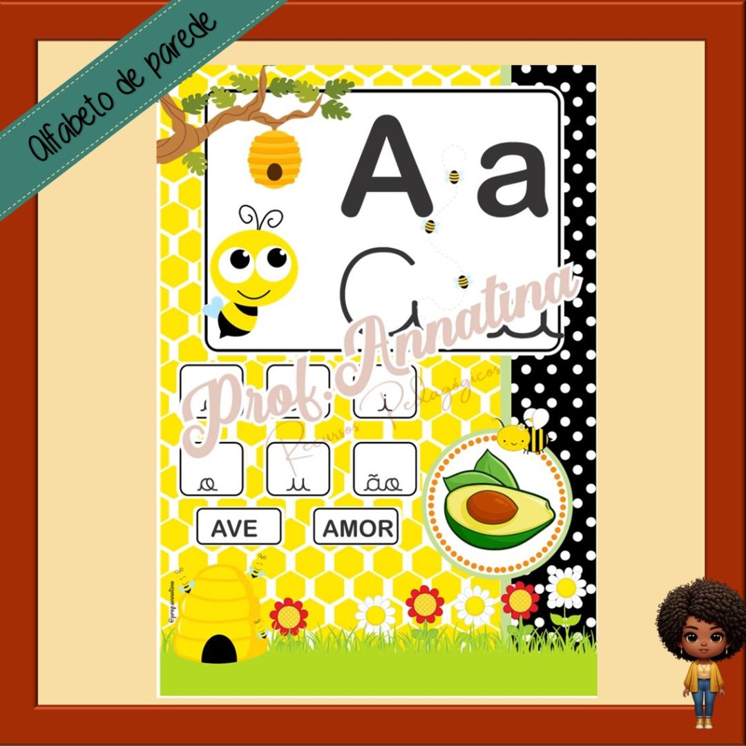 ALFABETO DE PAREDE - ABELHINHA