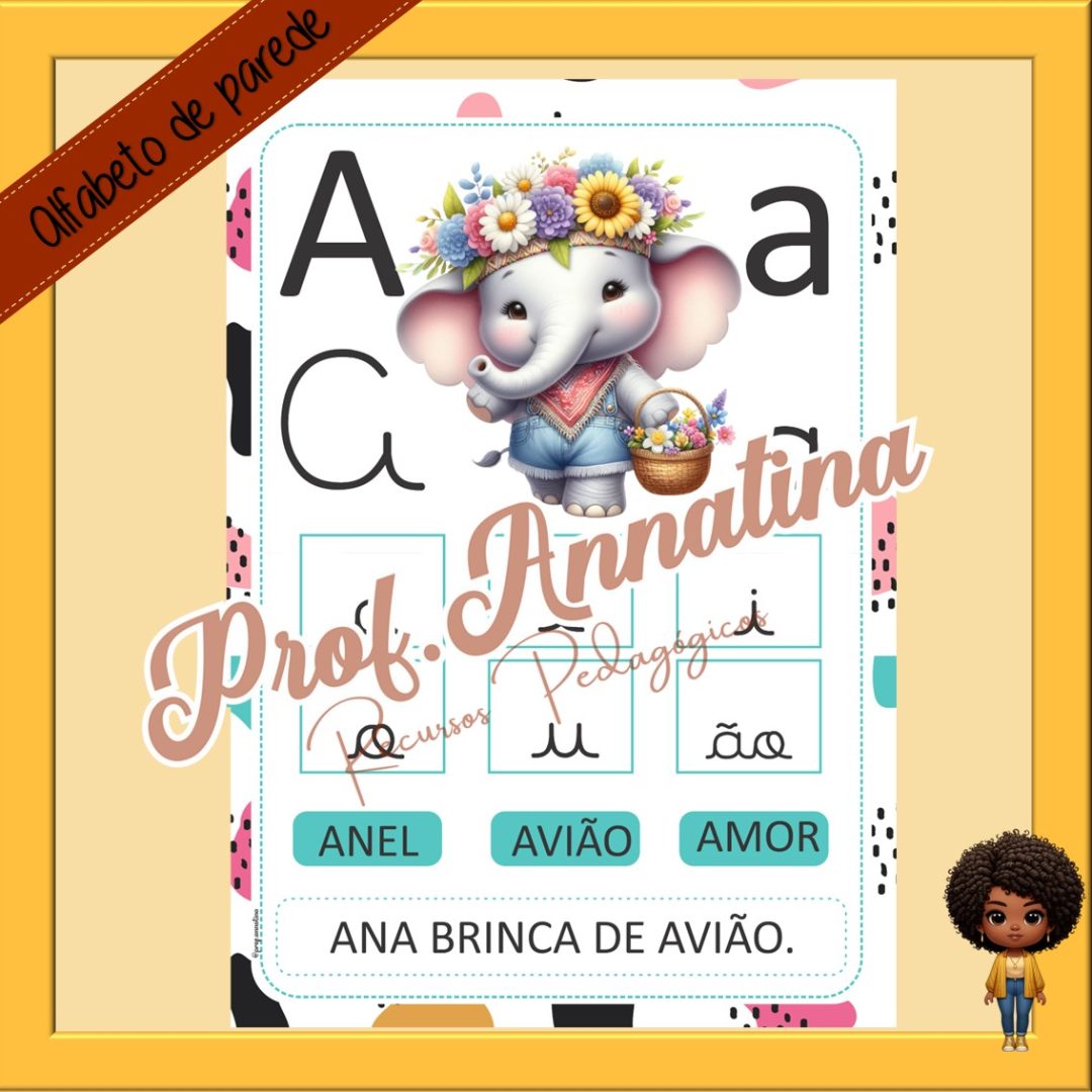 ALFABETO DE PAREDE - ELEFANTINHO