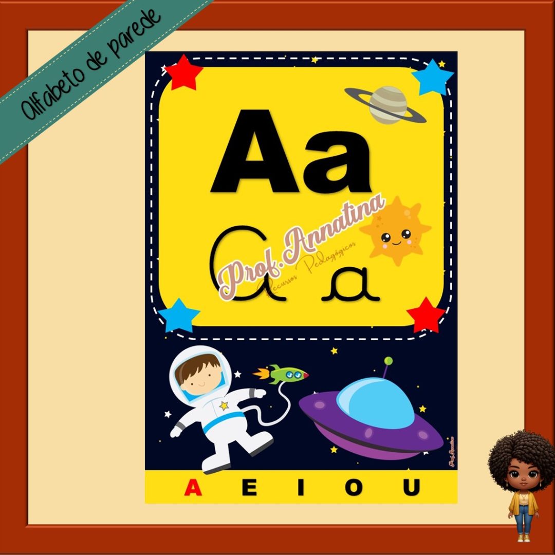 ALFABETO DE PAREDE - ASTRONAUTA