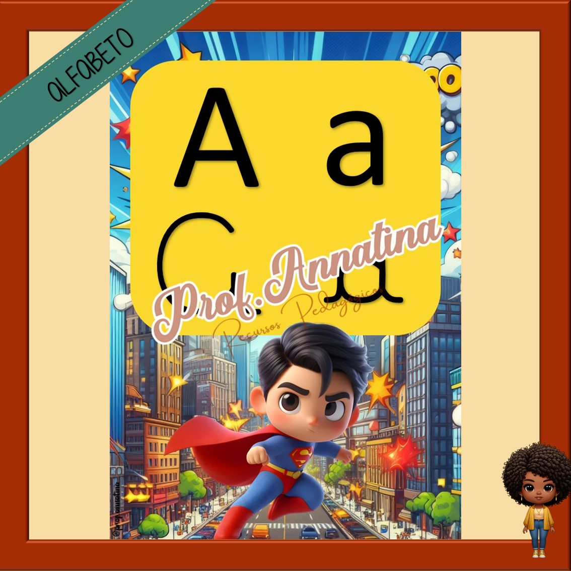 ALFABETO DE PAREDE – SUPER HERÓIS – Loja Prof. Anna Tina