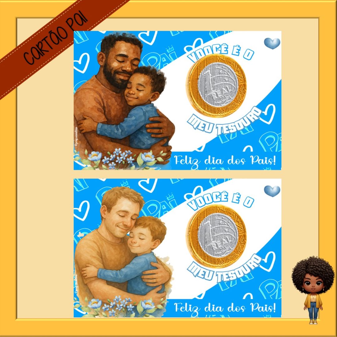 CARTÃO MOEDA DIA DOS PAIS