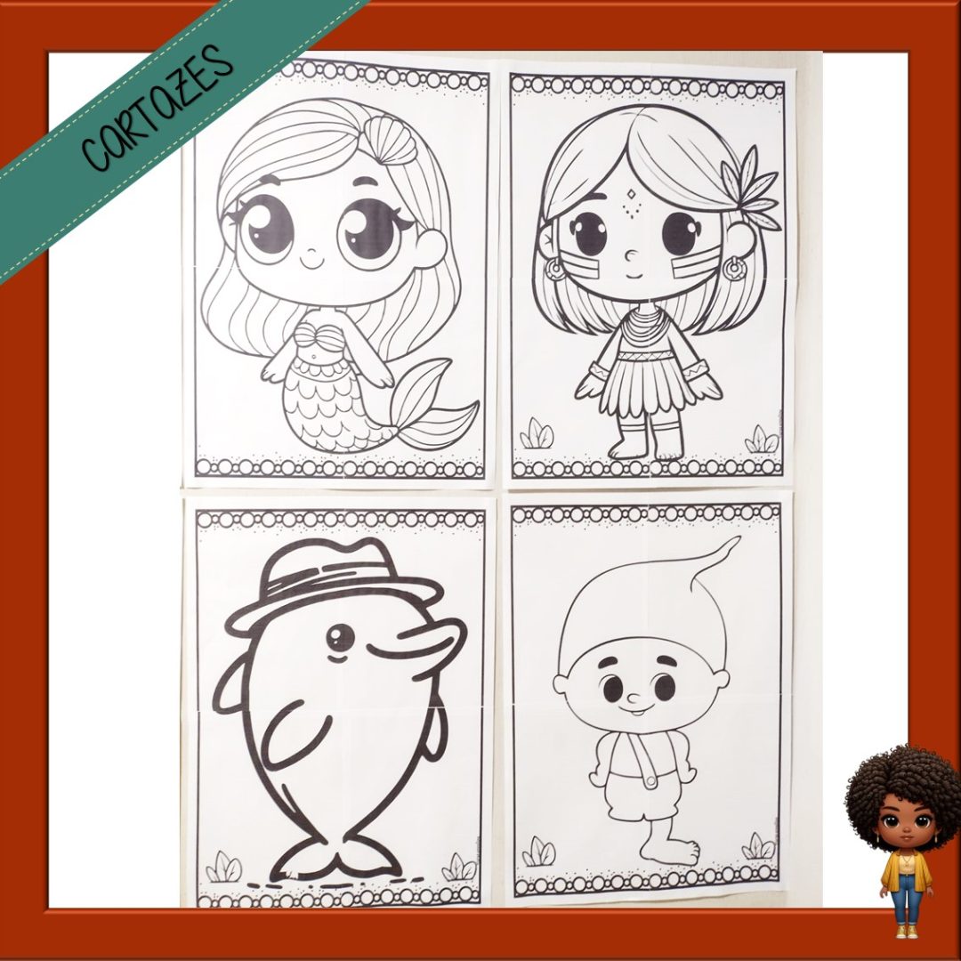 CARTAZES LENDAS DO FOLCLORE- COLORIR