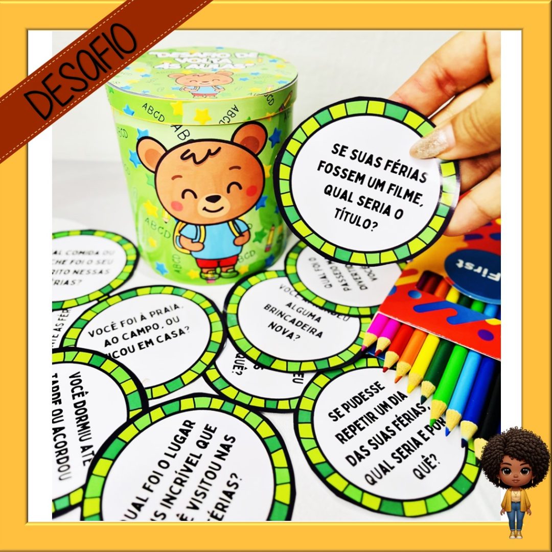 DESAFIO : VOLTA ÂS AULAS NA LATA