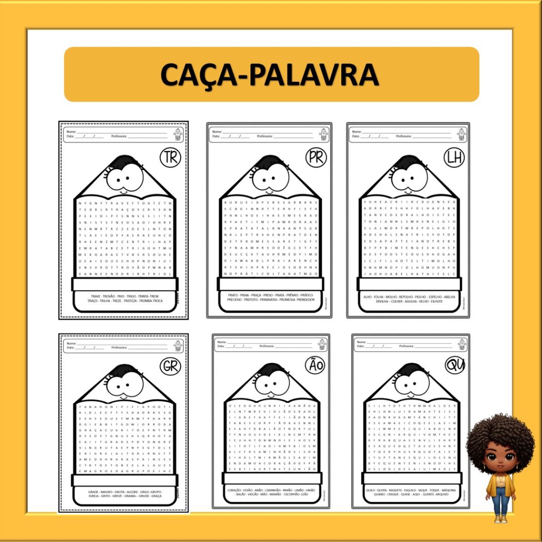 CAÇA-PALAVRA / DIFICULDADE ORTOGRÁFICA