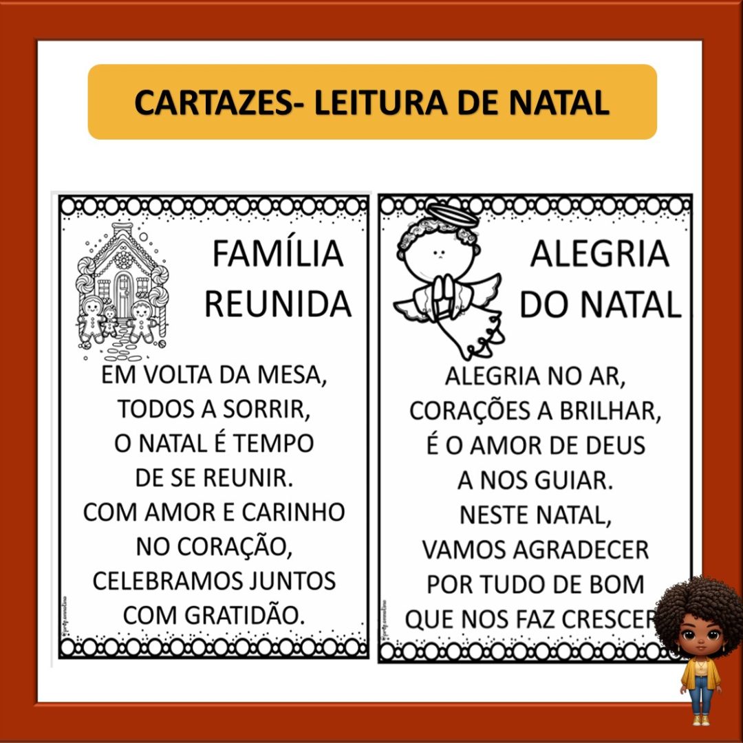 CARTAZES - LEITURA  DE NATAL