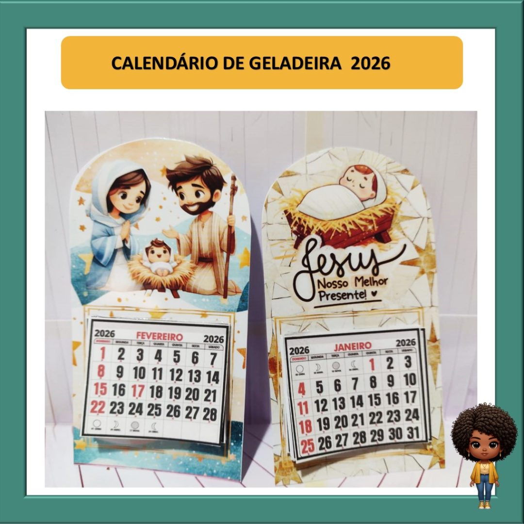 MINI CALENDÁRIO DE GELADEIRA – TEMA NATAL