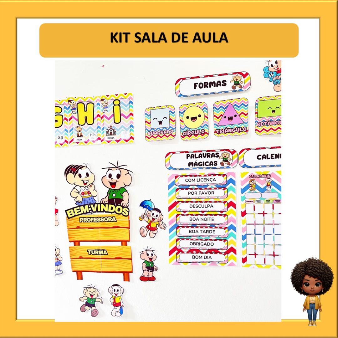 KIT SALA DE AULA - TURMA DA MÔNICA