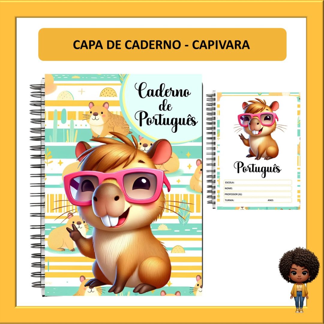 CAPA PARA CADERNO - CAPIVARA