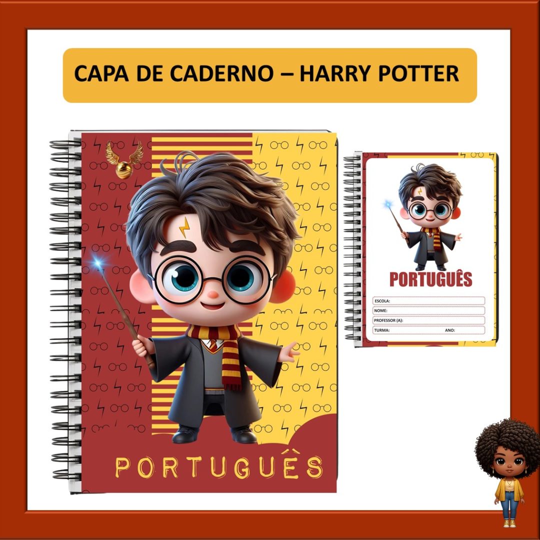 CAPA PARA CADERNO HARRY POTTER