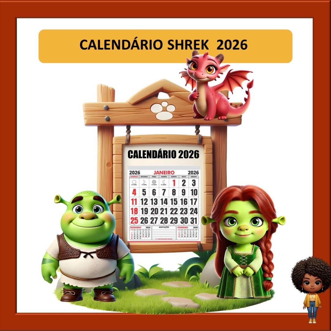 CALENDÁRIO  SHREK 2026