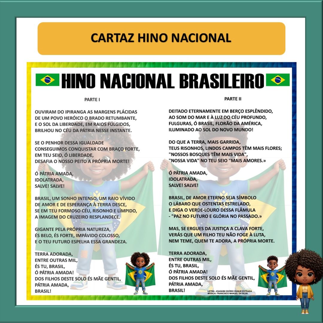 HINO NACIONAL  - CARTAZ