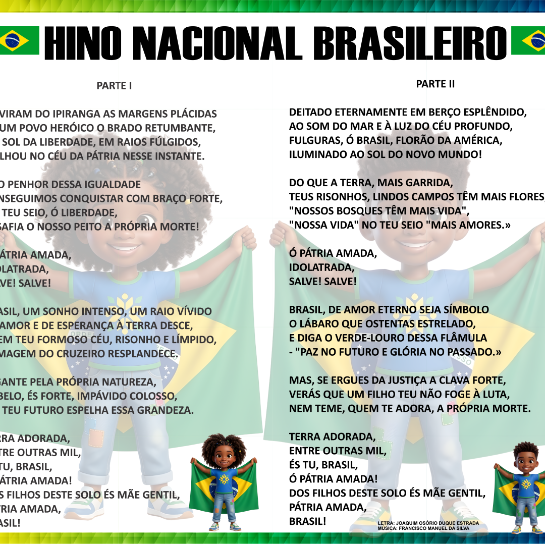 HINO NACIONAL  - CARTAZ